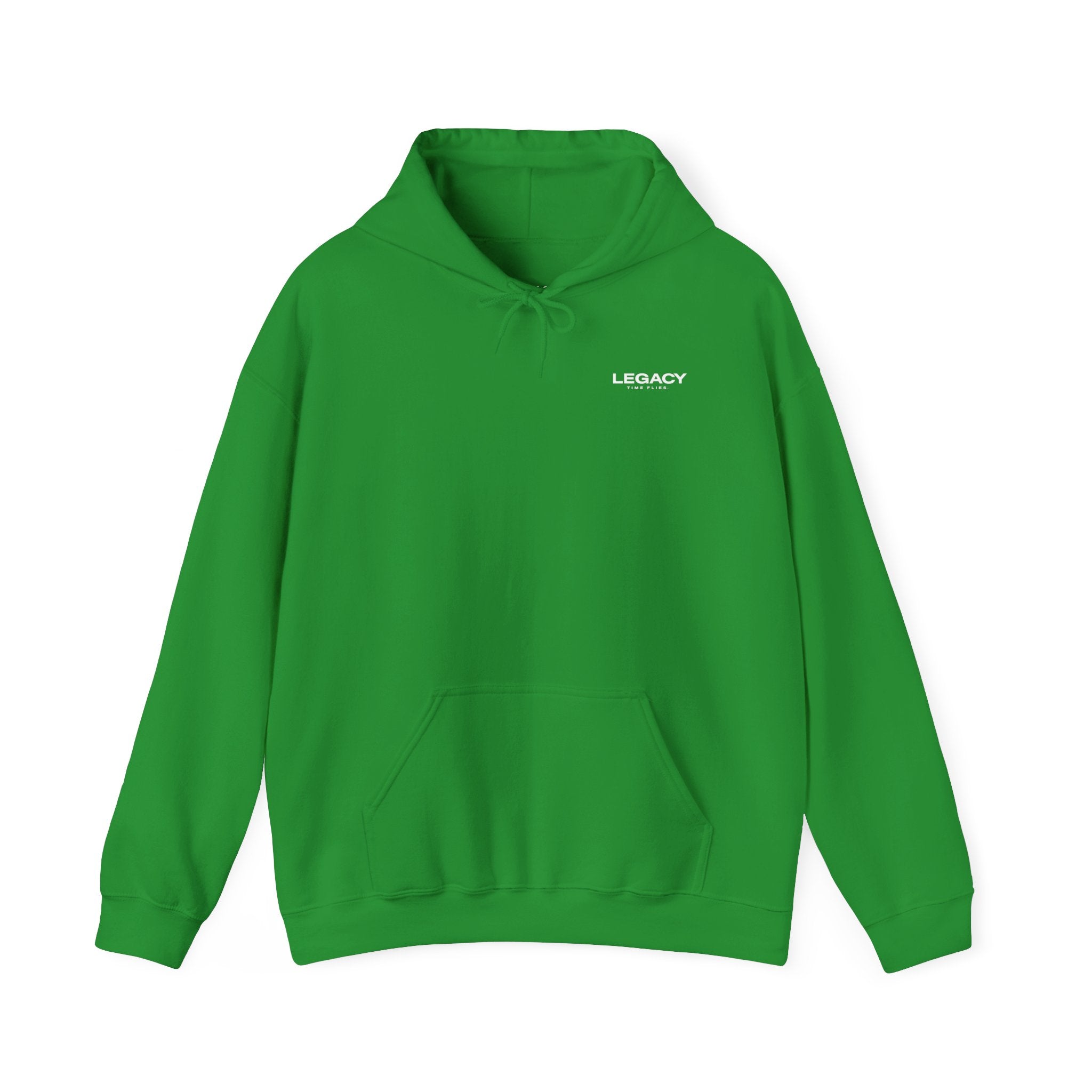 Legacy Hoodie — "Time Flies" Minimalist White Pullover