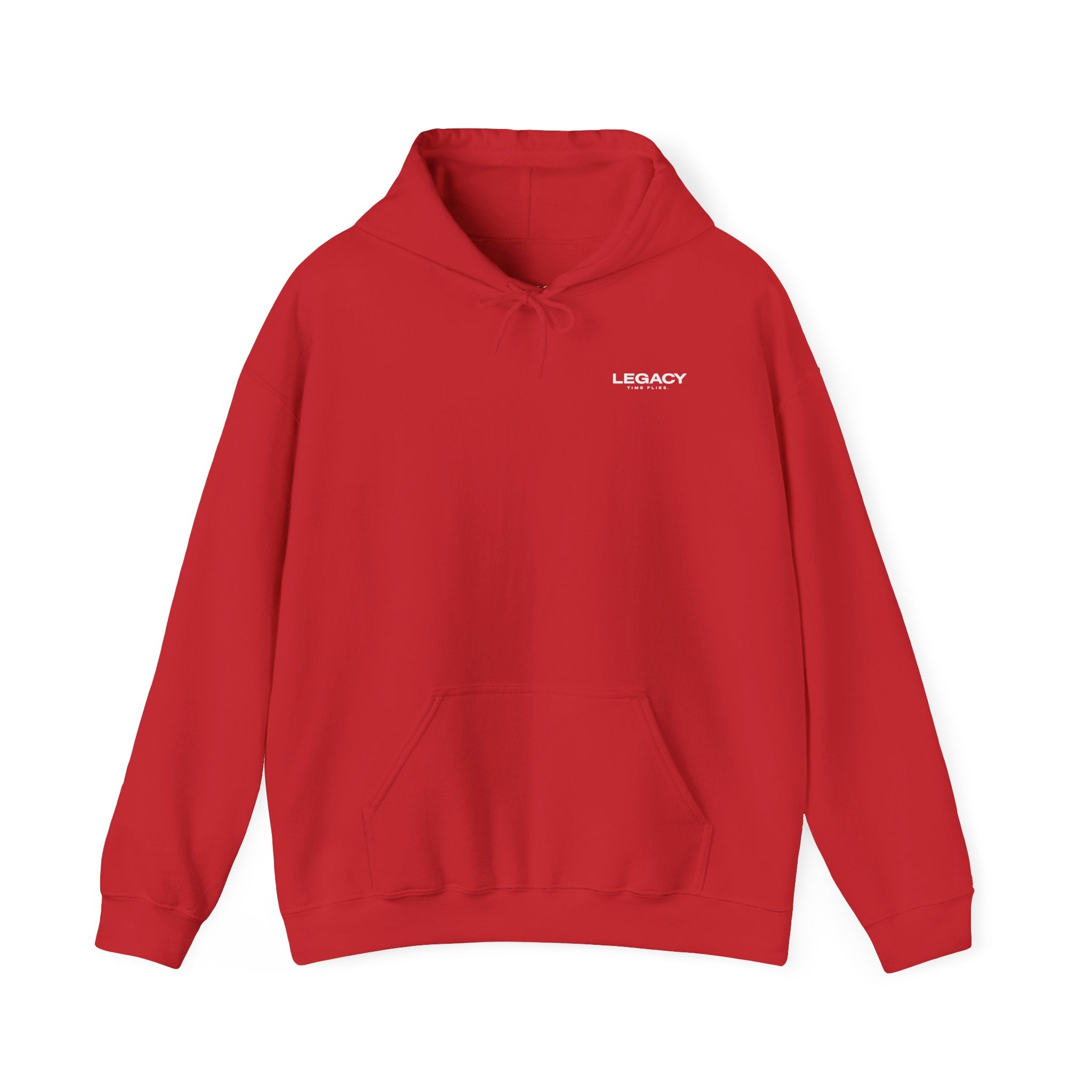 Legacy Hoodie — "Time Flies" Minimalist White Pullover